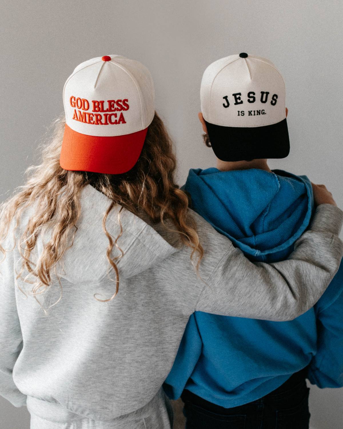 God Bless America KIDS Hat - Red, Off White, & Navy – Conviction Co