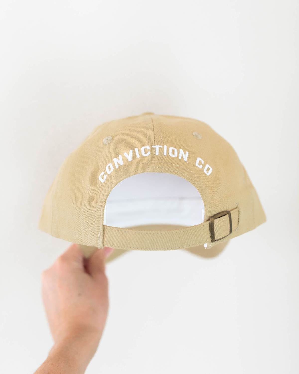 Save the Babies Baseball Hat - Khaki & White – Conviction Co