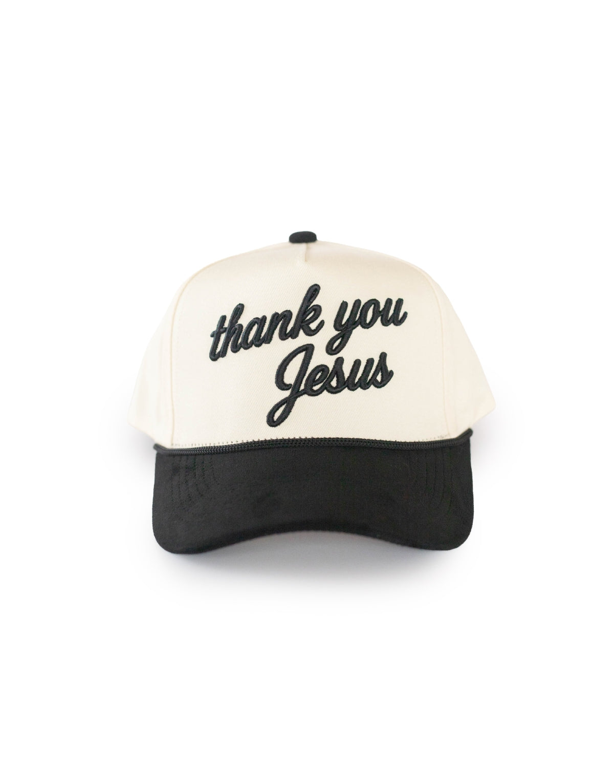 Thank You Jesus - Suede Christian Trucker Hat