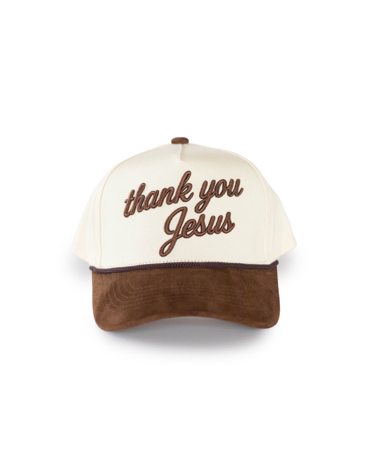 Thank You Jesus - Suede Christian Trucker Hat